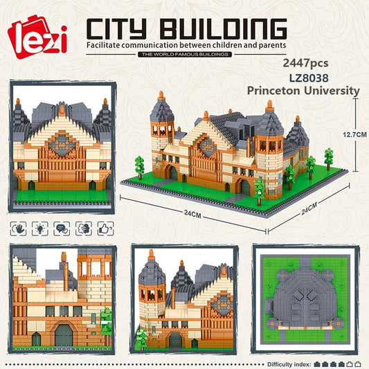 Lezi World Architecture Princeton University Building Block Model Ziggy's Pop Toy Shoppe