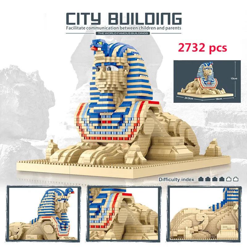 Lezi World Architecture The Sphinx Building Block Model Ziggy's Pop Toy Shoppe