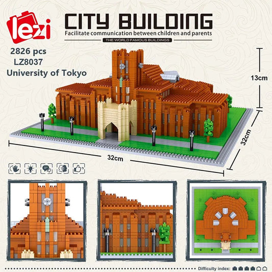 Lezi World Architecture University of Tokyo Building Block Model Ziggy's Pop Toy Shoppe