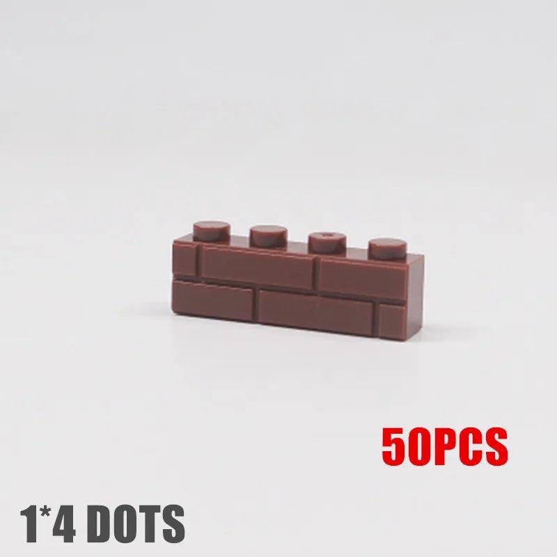 MOC 50PCS City Wall Blocks and Bricks - Doors, Windows Rails, Chains and Support Beams Ziggy's Pop Toy Shoppe