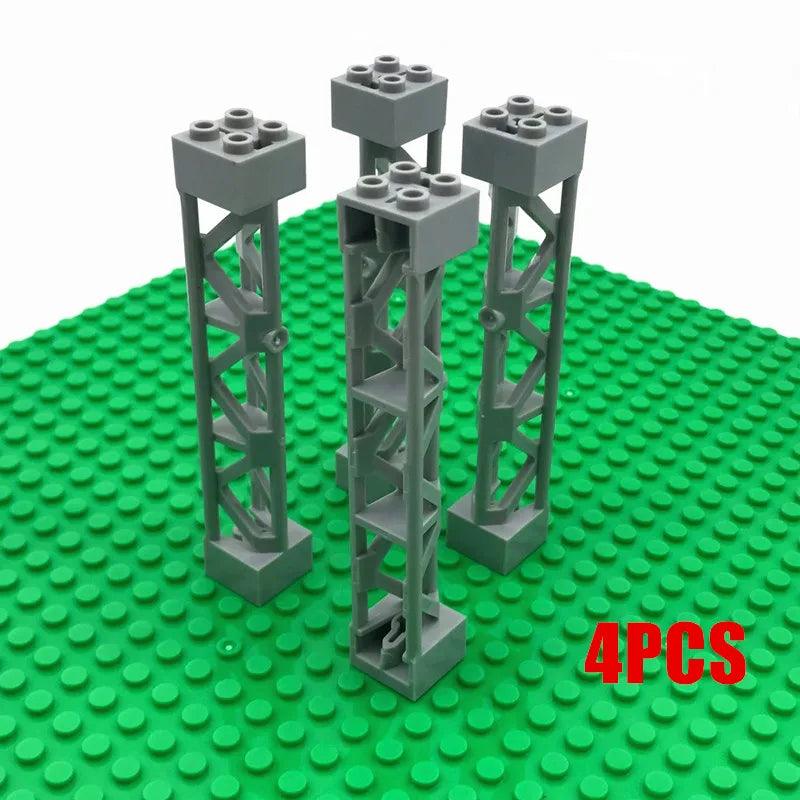 MOC 50PCS City Wall Blocks and Bricks - Doors, Windows Rails, Chains and Support Beams Ziggy's Pop Toy Shoppe