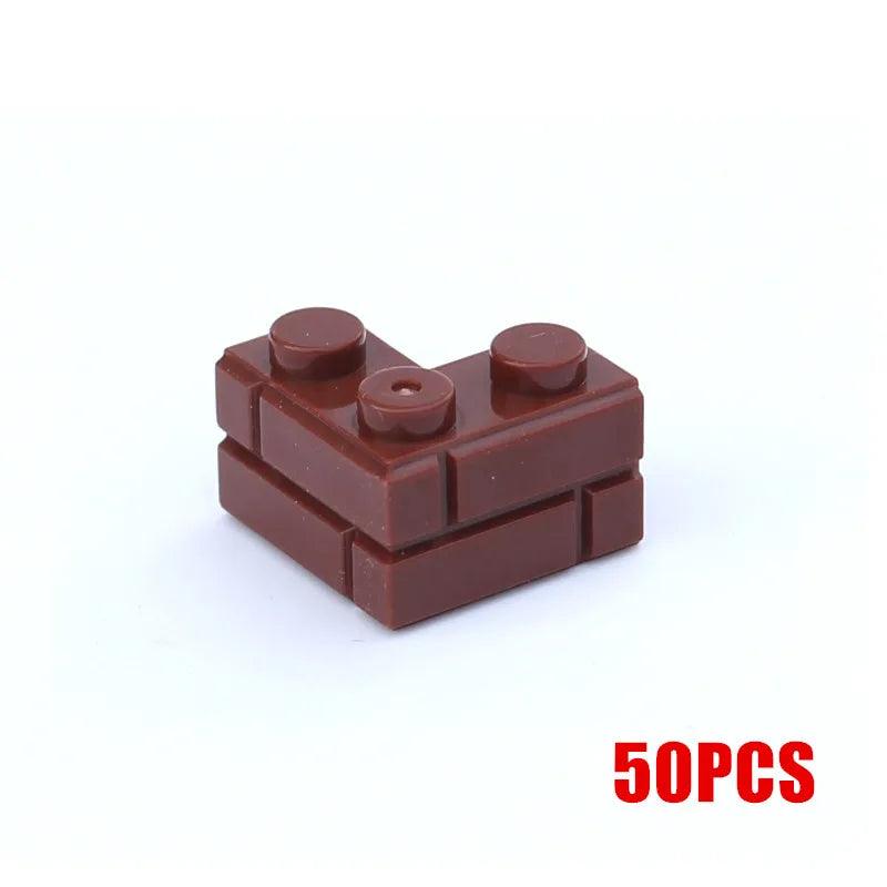 MOC 50PCS City Wall Blocks and Bricks - Doors, Windows Rails, Chains and Support Beams Ziggy's Pop Toy Shoppe