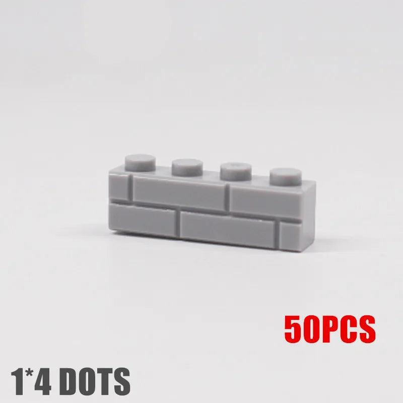 MOC 50PCS City Wall Blocks and Bricks - Doors, Windows Rails, Chains and Support Beams Ziggy's Pop Toy Shoppe