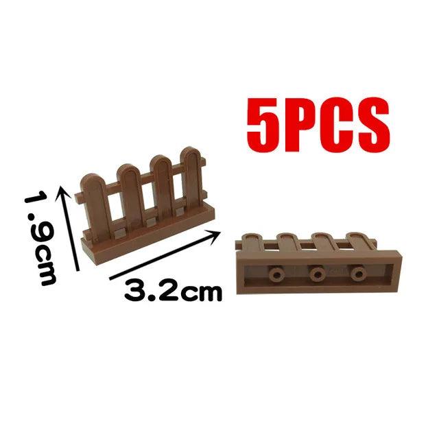 MOC 50PCS City Wall Blocks and Bricks - Doors, Windows Rails, Chains and Support Beams Ziggy's Pop Toy Shoppe