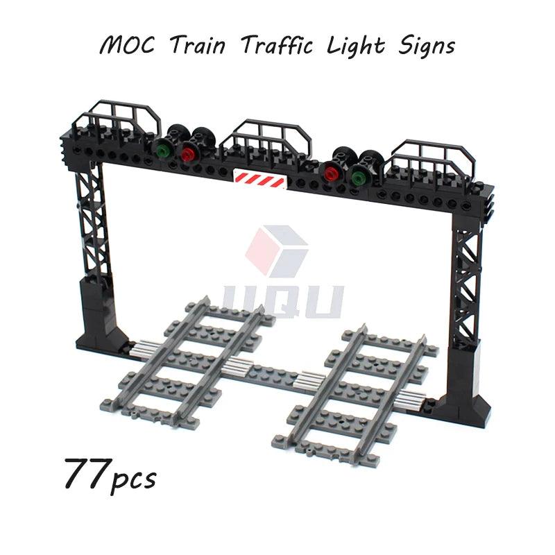 MOC City Train Track Building Block Sets Ziggy's Pop Toy Shoppe