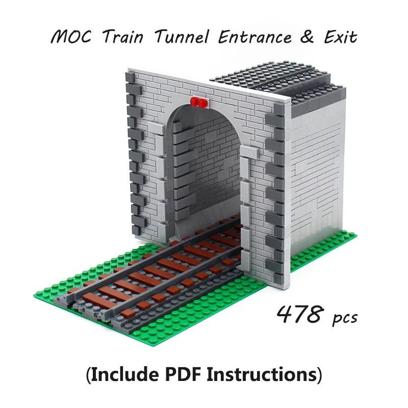 MOC City Train Track Building Block Sets Ziggy's Pop Toy Shoppe