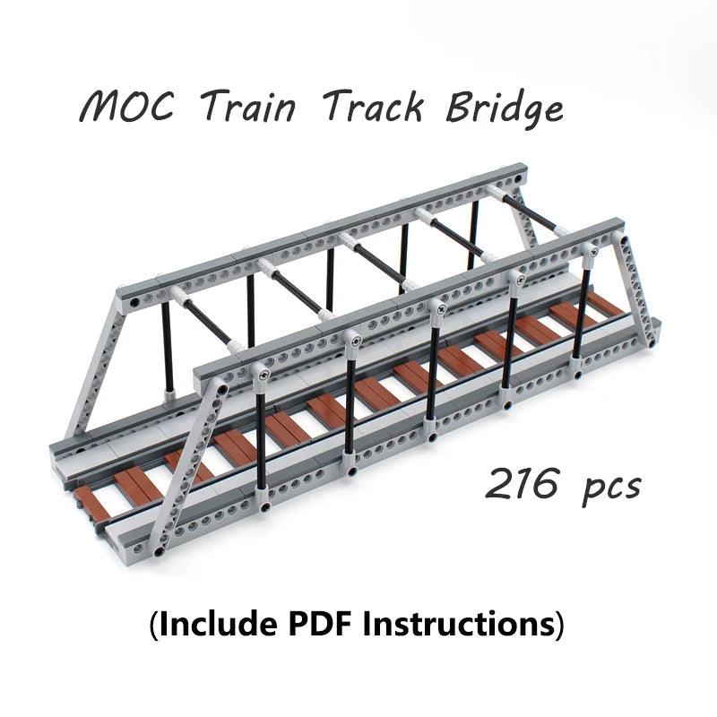 MOC City Train Track Building Block Sets Ziggy's Pop Toy Shoppe