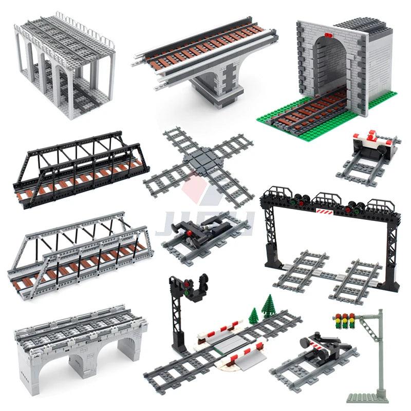 MOC City Train Track Building Block Sets Ziggy's Pop Toy Shoppe