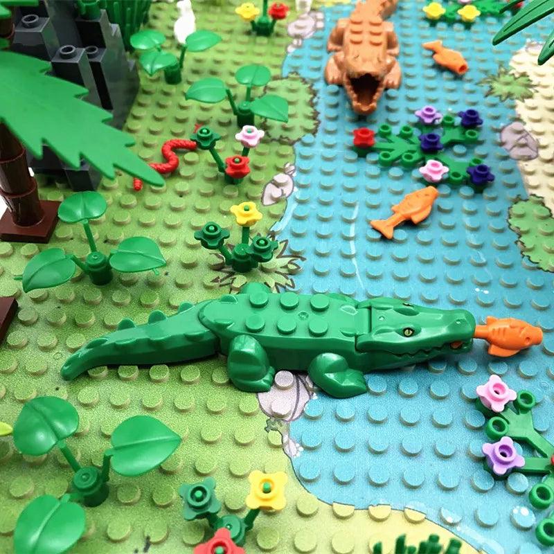 MOC Jungle Scene with Animals Building Block Models Ziggy's Pop Toy Shoppe