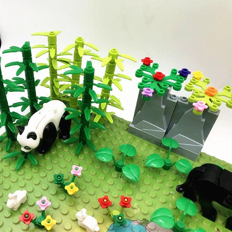 MOC Jungle Scene with Animals Building Block Models Ziggy's Pop Toy Shoppe