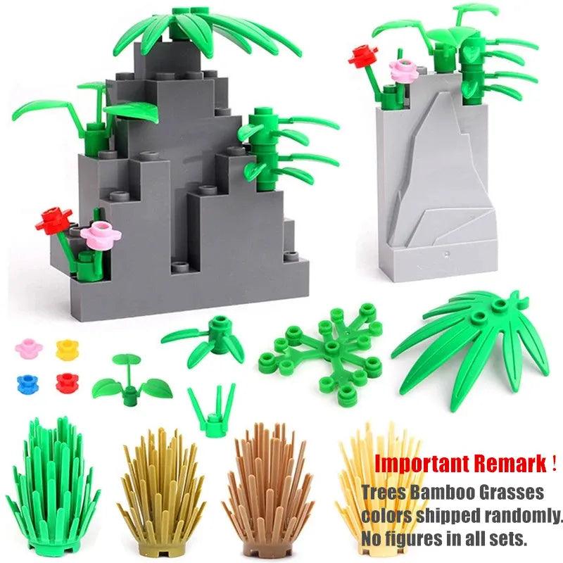 MOC Jungle Scene with Animals Building Block Models Ziggy's Pop Toy Shoppe