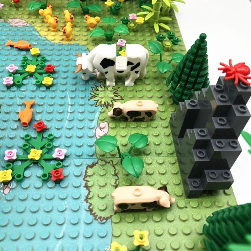 MOC Jungle Scene with Animals Building Block Models Ziggy's Pop Toy Shoppe