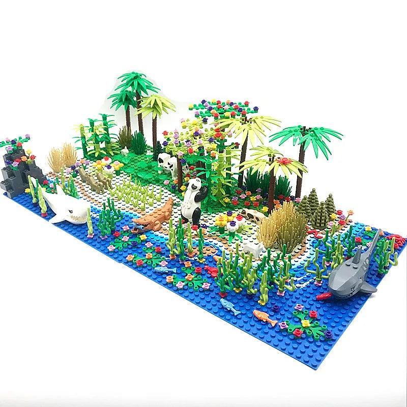 MOC Jungle Scene with Animals Building Block Models Ziggy's Pop Toy Shoppe