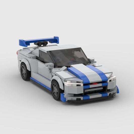 MOC Nissan GTR R34 Racer Building Blocks Ziggy's Pop Toy Shoppe