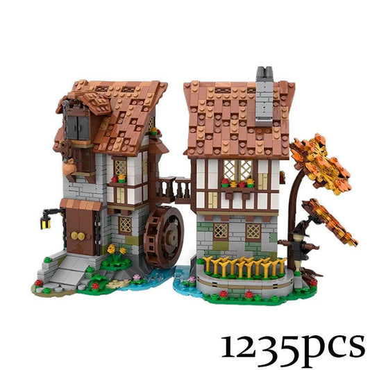 MOC Street View Medieval Waterwheel Building Blocks Ziggy's Pop Toy Shoppe