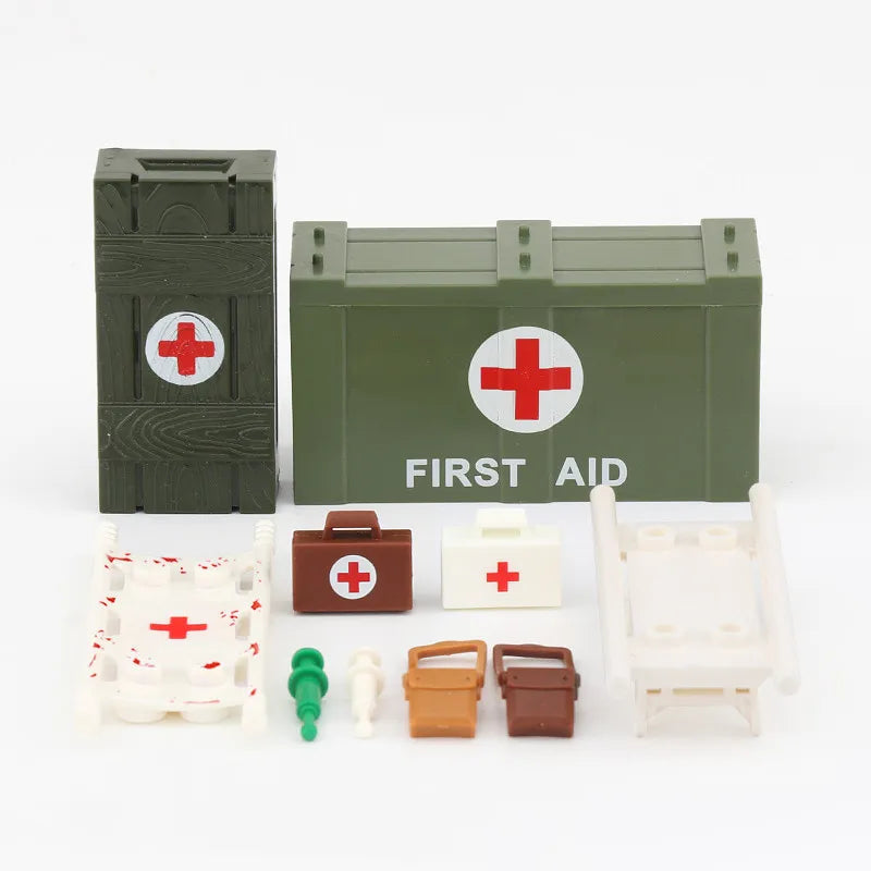 MOC WW2 German/British/US Military Medical Soldier Building Blocks Ziggy's Pop Toy Shoppe