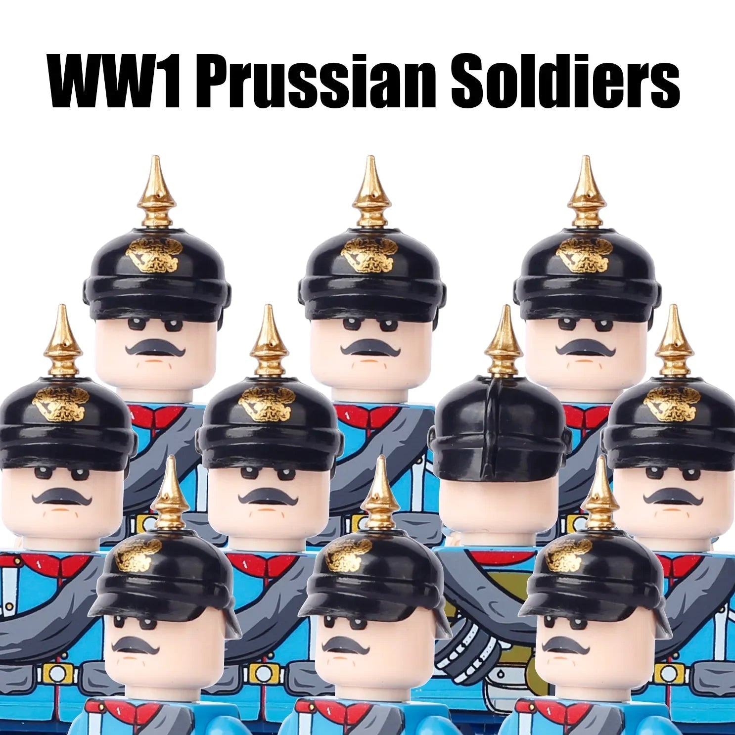 MOC WWI Military Prussian Soldiers Building Blocks Ziggy's Pop Toy Shoppe