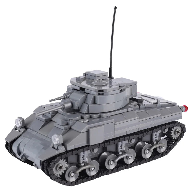 MOC WWII Military US Sherman Tank Building Block Model Ziggy's Pop Toy Shoppe