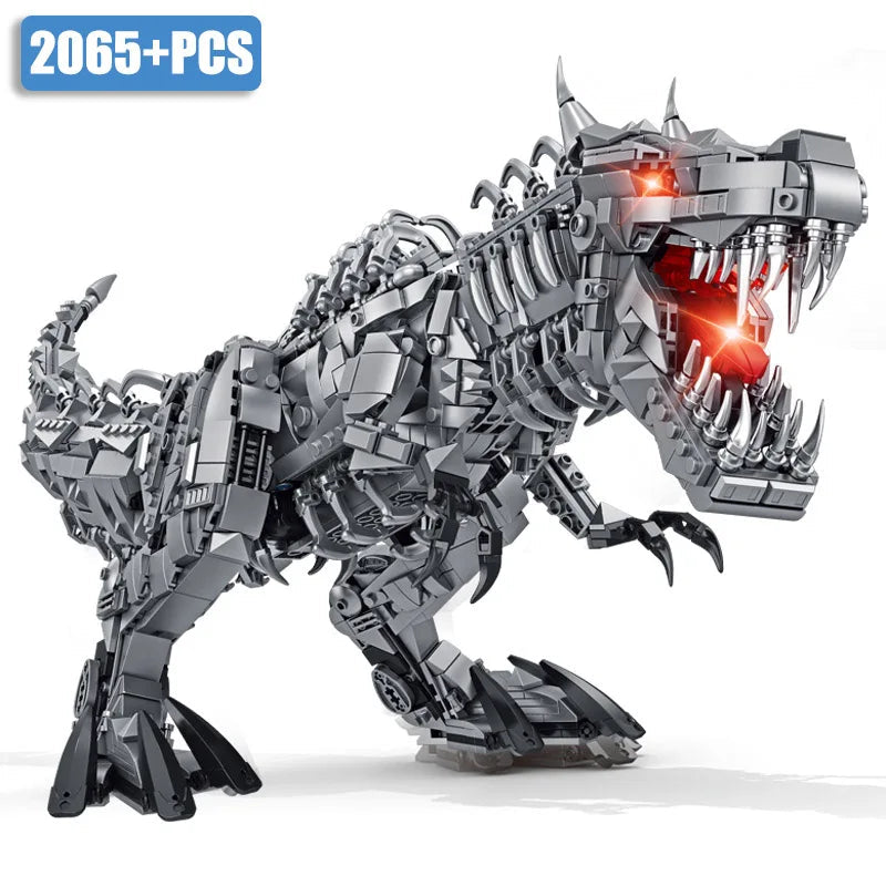 Mechanical Tyrannosaurus Rex Building Blocks Set with Lights Ziggy's Pop Toy Shoppe