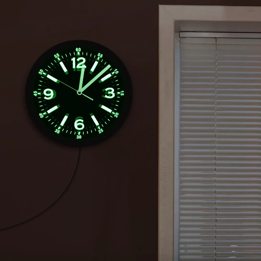 Modern Design LED Neon Light Wall Clock Ziggy's Pop Toy Shoppe
