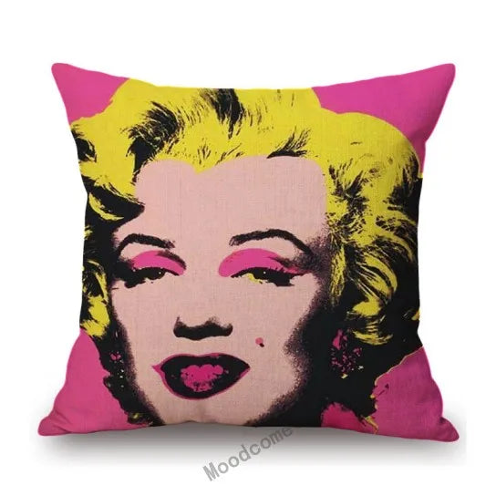 Modern Pop Art Warhol Throw Pillow Cases Ziggy's Pop Toy Shoppe