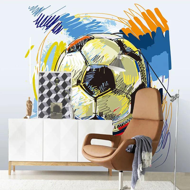 Modern Soccer Custom Mural Ziggy's Pop Toy Shoppe