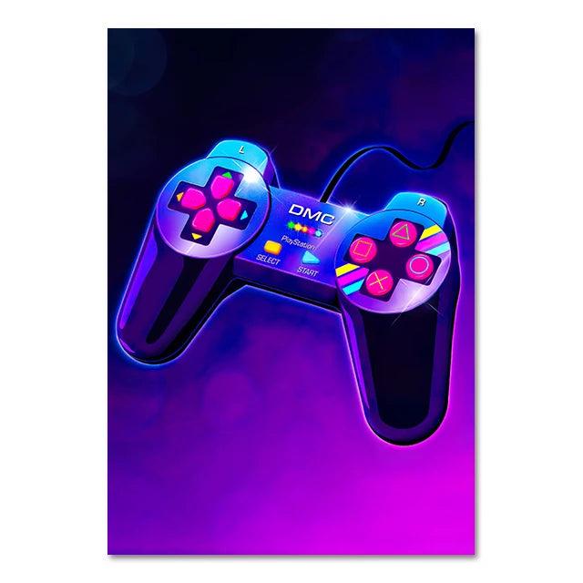 Punk Style Blacklight Gamepad Canvas Ziggy's Pop Toy Shoppe