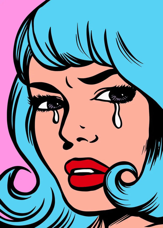 Retro Comics Pop Art TG050-6 Crying Girl Poster Ziggy's Pop Toy Shoppe