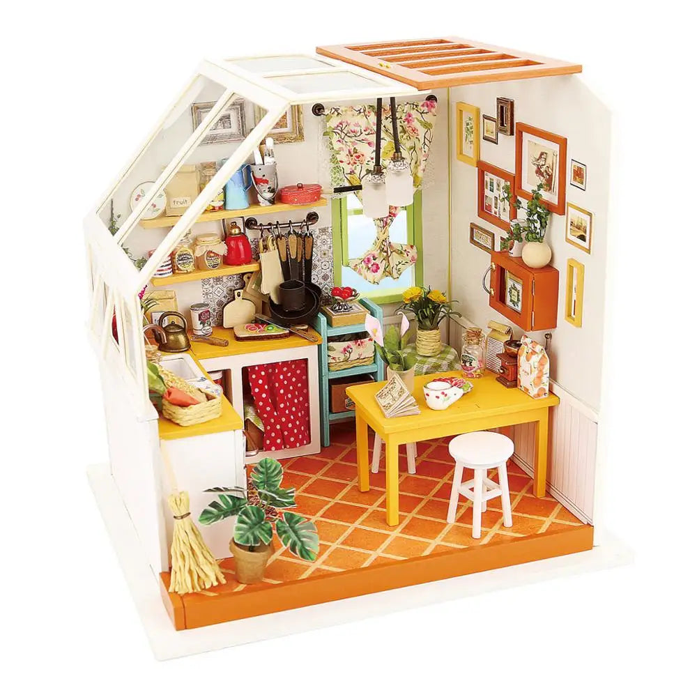 Robotime DIY Sam's Study Wooden Miniature Dollhouse 1:24 Ziggy's Pop Toy Shoppe