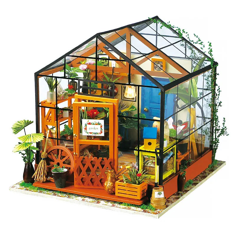 Robotime DIY Simon's Coffee Wooden Miniature Dollhouse 1:24 Ziggy's Pop Toy Shoppe