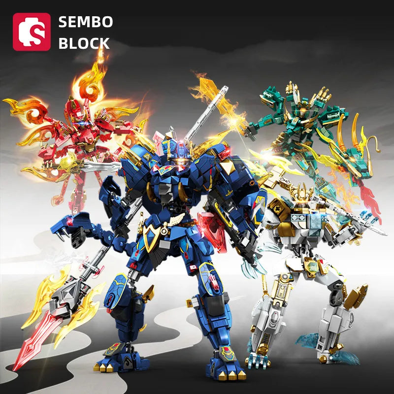 SEMBO BLOCK MECHA OF STEEL Azure Dragon Holy Armor Mech Ziggy's Pop Toy Shoppe