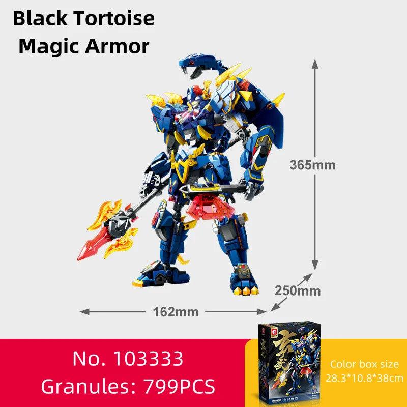 SEMBO BLOCK MECHA OF STEEL Black Tortoise Magic Armor Mech Ziggy's Pop Toy Shoppe