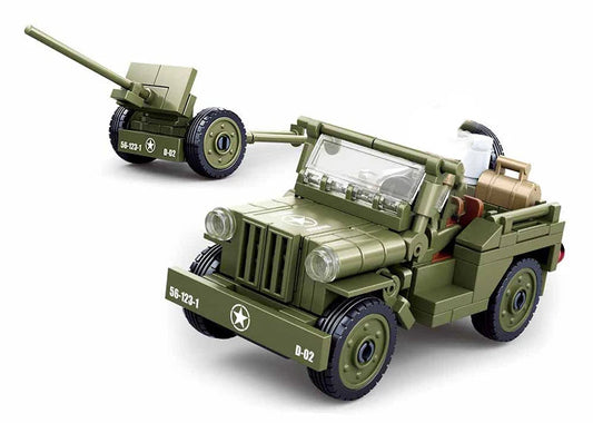 Sluban 143pcs WWII Iconic Allied Jeep Building Block Model Ziggy's Pop Toy Shoppe
