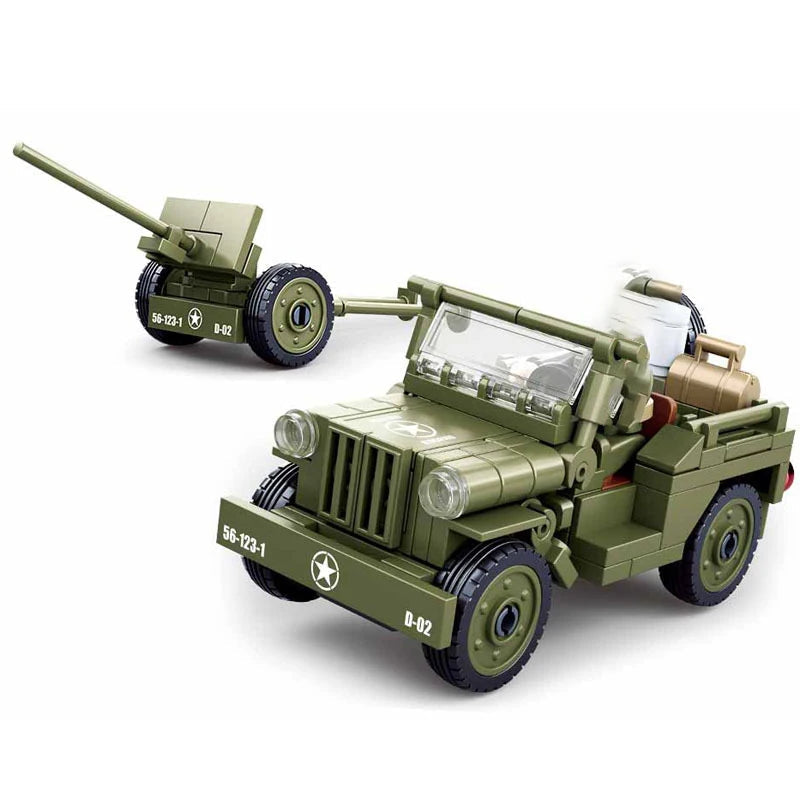 Sluban 143pcs WWII Iconic Allied Jeep Building Block Model Ziggy's Pop Toy Shoppe