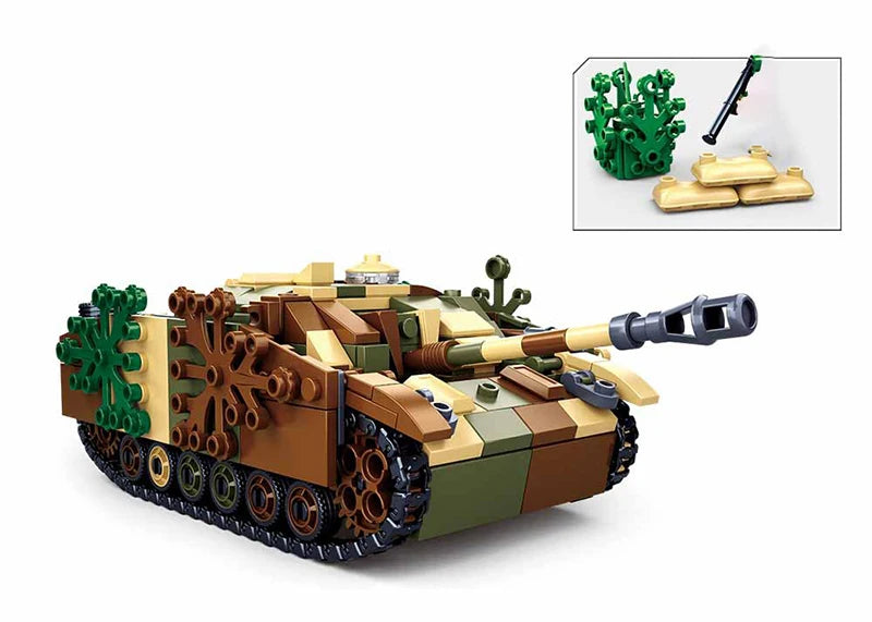 Sluban 344pcs Small Allied Tank M38-B0856 Building Block Model Ziggy's Pop Toy Shoppe