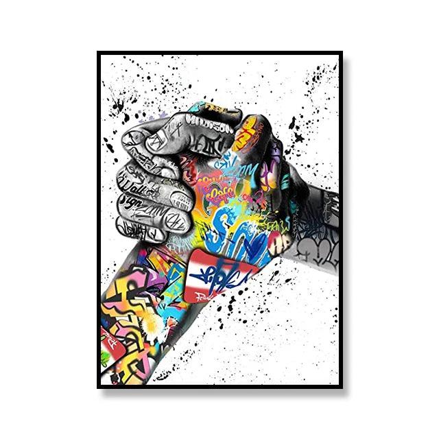 Street Graffiti Pop Art Arm Wrestle Canvas Ziggy's Pop Toy Shoppe