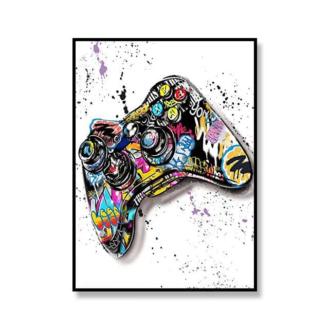 Street Graffiti Pop Art Game Controller Canvas Ziggy's Pop Toy Shoppe