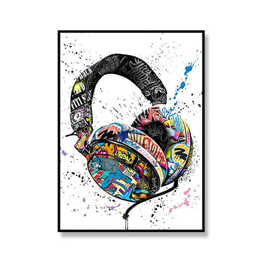 Street Graffiti Pop Art Headphones Canvas Ziggy's Pop Toy Shoppe