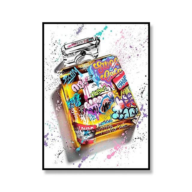 Street Graffiti Pop Art Perfume Bottle Canvas Ziggy's Pop Toy Shoppe