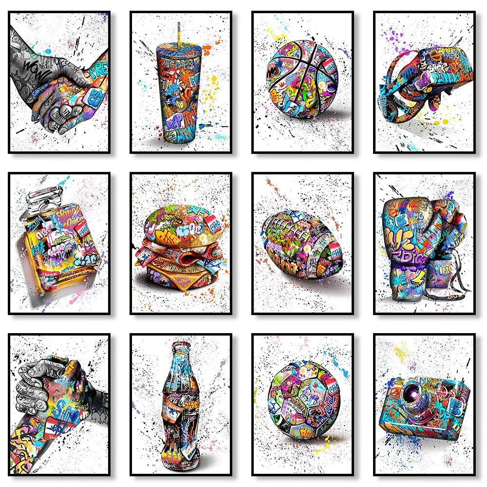 Street Graffiti Pop Art Perfume Bottle Canvas Ziggy's Pop Toy Shoppe