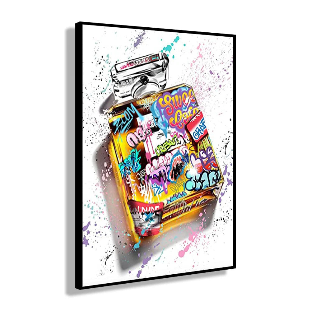 Street Graffiti Pop Art Perfume Bottle Canvas Ziggy's Pop Toy Shoppe