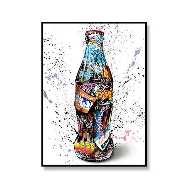 Street Graffiti Pop Art Soda Bottle Canvas Ziggy's Pop Toy Shoppe