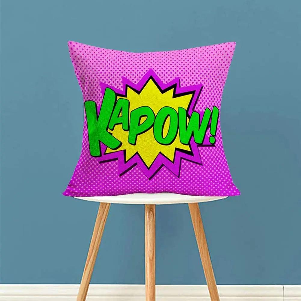 Super Hero Action Throw Pillow Cases Ziggy's Pop Toy Shoppe