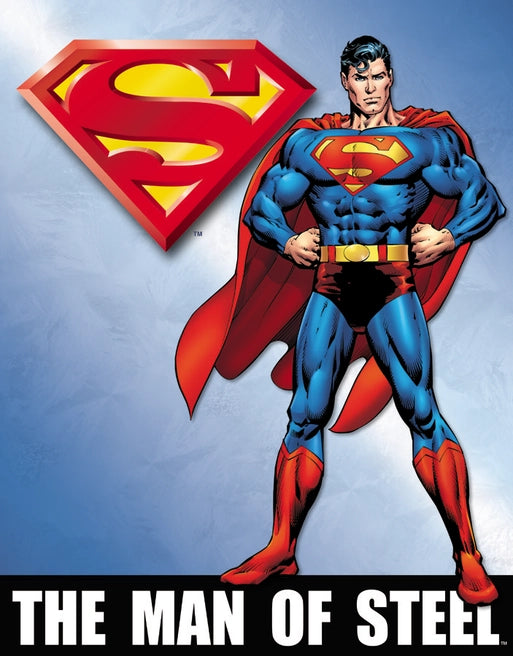 Superman - Man of Steel Tin Sign Ziggy's Pop Toy Shoppe
