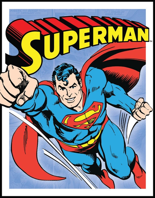 Superman - Retro Panels Tin Sign Ziggy's Pop Toy Shoppe
