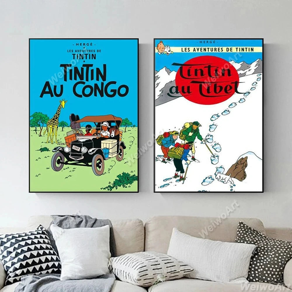 The Adventures of Tintin Poster - Tintin et les Oranges Bleues Ziggy's Pop Toy Shoppe