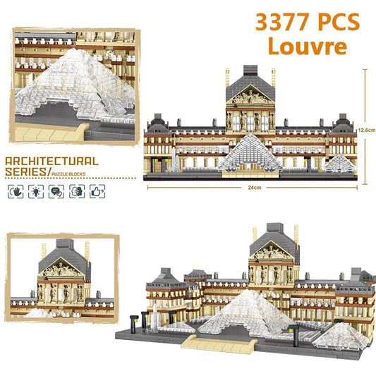 The Louvre Building Block Model Ziggy's Pop Toy Shoppe