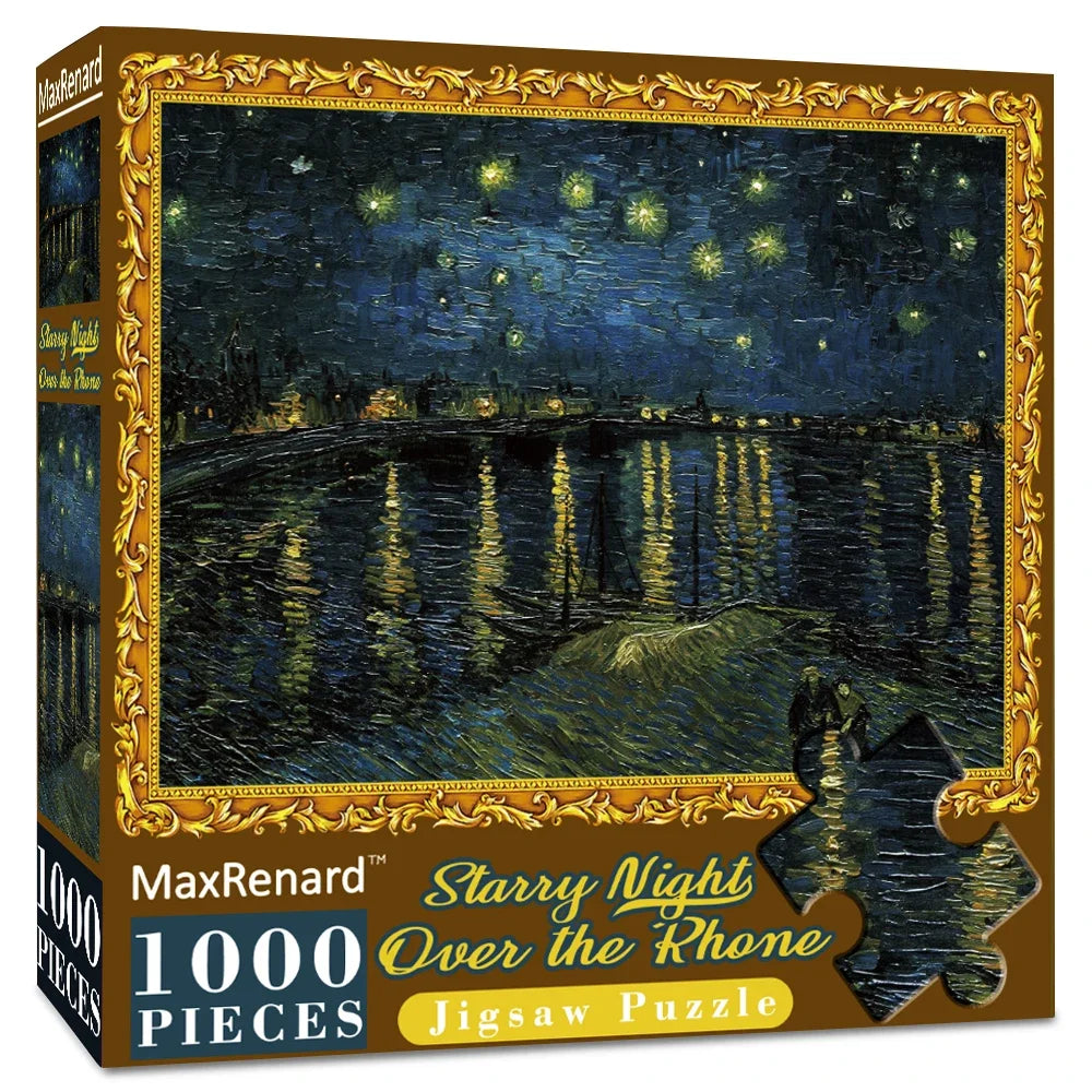 Van Gogh Starry Night Over the Rhone Jigsaw Puzzle - 1000 Pieces Ziggy's Pop Toy Shoppe