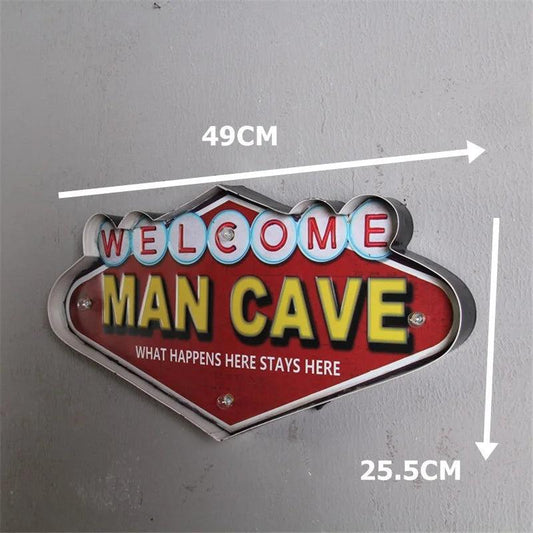 Welcome to the Man Cave Vintage LED Light Neon Sign Ziggy's Pop Toy Shoppe