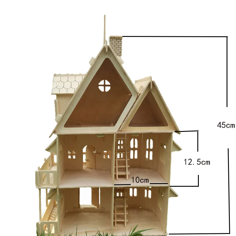 Wood 3D Cottage Puzzle House DIY - Unfinished Ziggy's Pop Toy Shoppe
